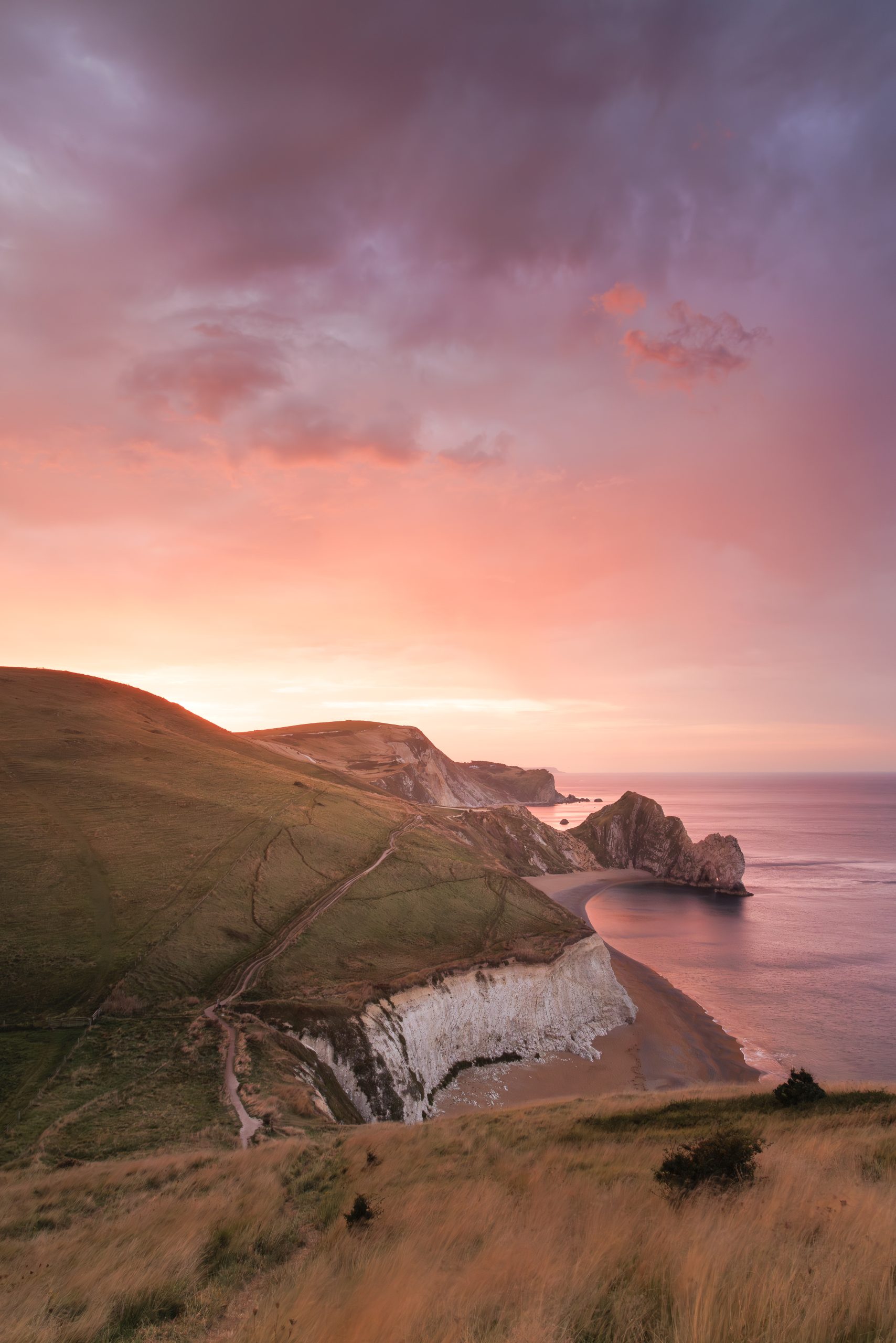 Early morning glow over Durdle Door